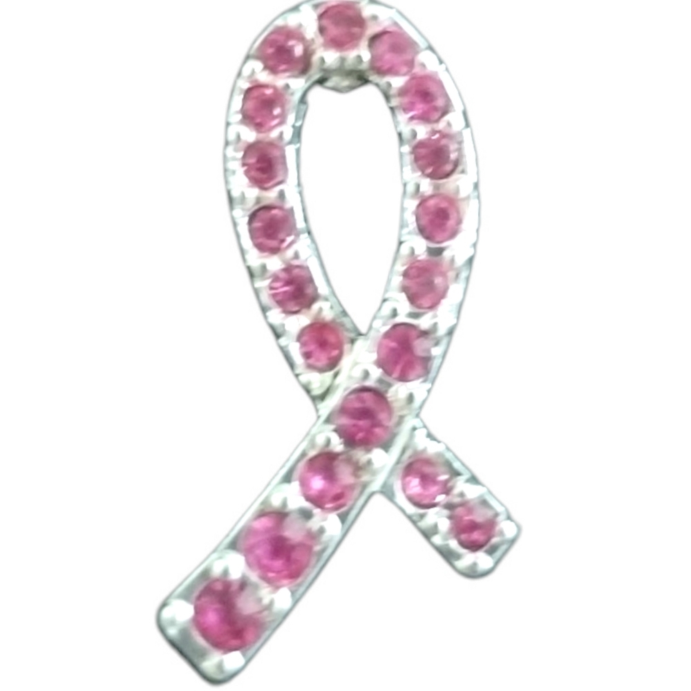 Avon Breast Cancer Crusade Hot Pink Rhinestone Silver Tone Pin NWT